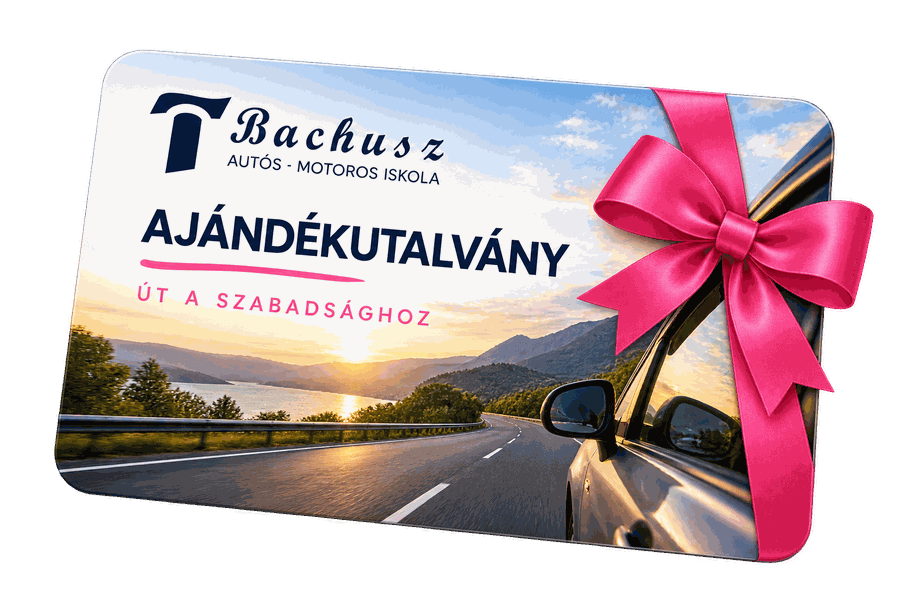 Bachusz Autós-Motoros Iskola ajándékutalvány — Út a szabadsághoz